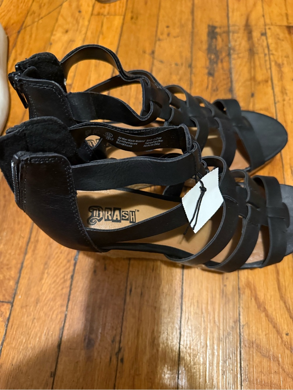 Black Strappy High Heel Sandals